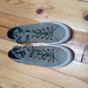Converse Women's Sneakers in Sage Green and White